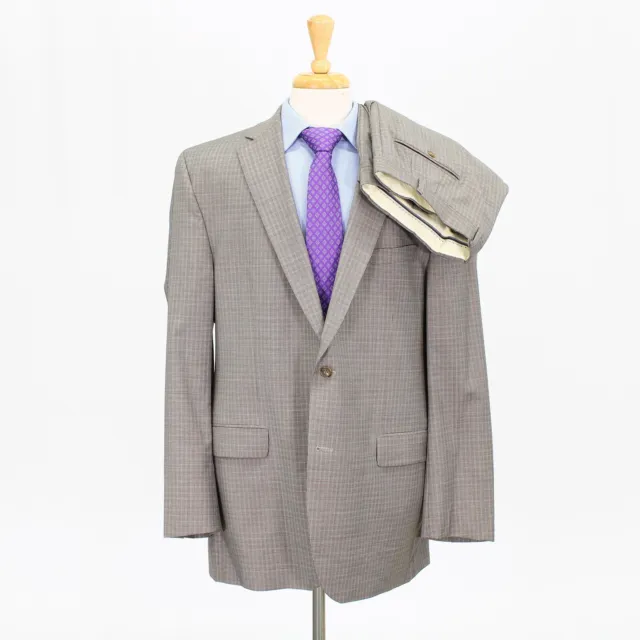 JACK VICTOR 46L 40x30 Brown Full Suit HT 2B Wool $149.99 - PicClick