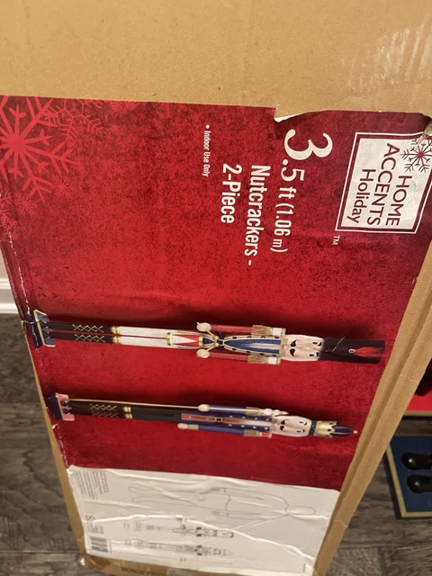 thumbnail image 2 of Home Accents Holiday 3.5 Ft. Wooden Christmas Nutcracker (2-Pack) - 22GB10120A 2 of 5