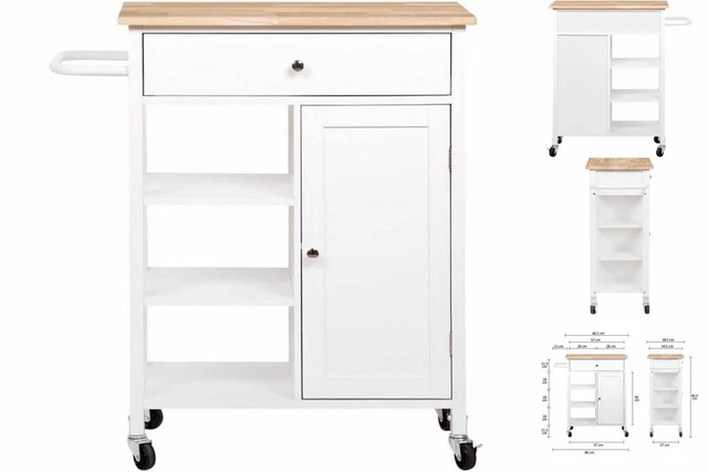 Mobili ausiliari martedì 66,5 x 38,5 x 85,5 cm bianco
