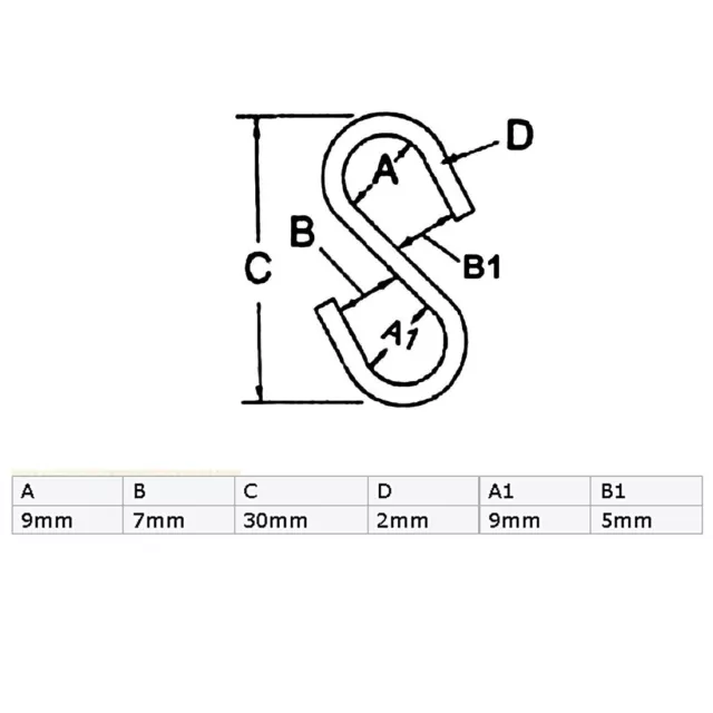 Gancho En Forma De S 2Mm De Espesor De Acero Inoxidable 201 Gancho 10 Pcs 2