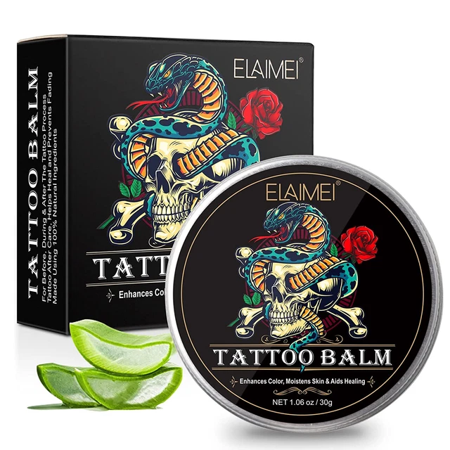 Burro per tatuaggi crema tatuaggi 1,06 oz, cura quotidiana e aftercare per tatuaggio vecchio nuovo