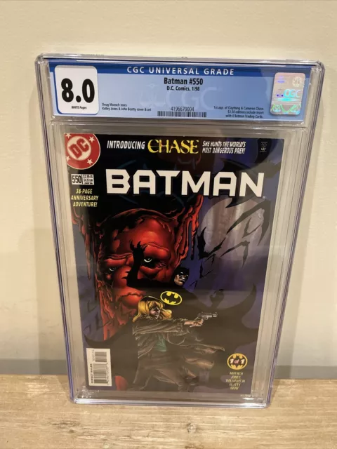 Batman 550 cgc 8.0 DC 1998 1st appearance of Claything and Cameron Chase WP NM