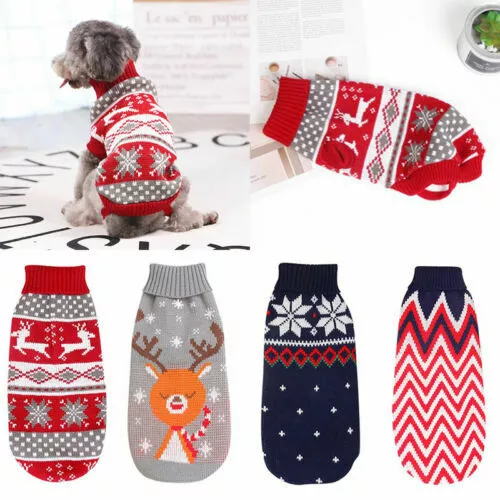 Natale Animale Domestico Cane Maglione Caldo Cucciolo Gatto Maglieria a Maglia