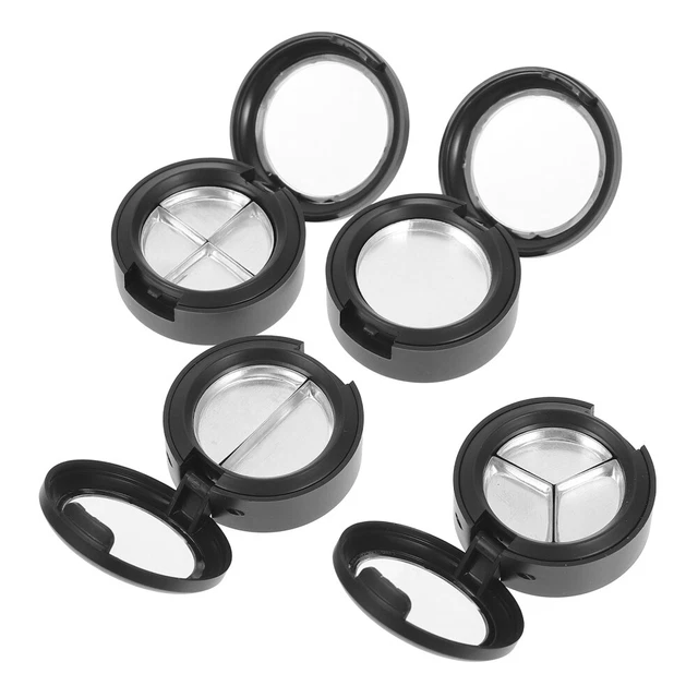 4 Pcs Eye Shadow Box Serving Tray Round Eyeshadow Palette Pack Travel