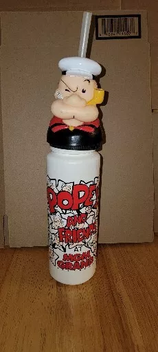 Plastic 1993 Popeye and Friends MGM Grand Las Vegas Water Bottle