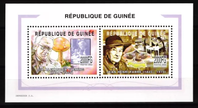 Guinea 3997 and 3998 Mint Block with / Scientist #KC157
