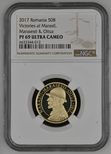50 Bani 2017 Marasti, Marasesti, Oituz NGC PF69 Coin Romania