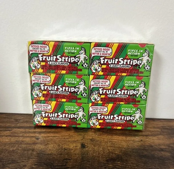 Fruit Stripe Tattoo Gum (12 Packs) - Discontinued - Expired, Not For Consumption