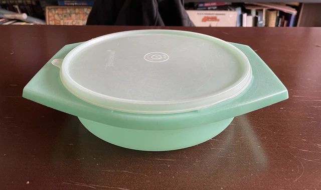 Boîte Rectangulaire Vintage Tupperware Verte - Occasion, Bon État Général