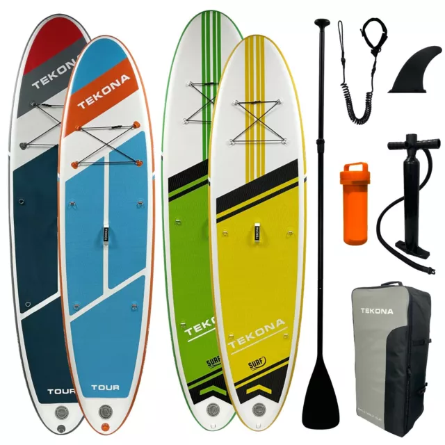 SUP Board Komplettset Stand Up Paddle aufblasbar Surfboard Paddling ISUP TEKONA®