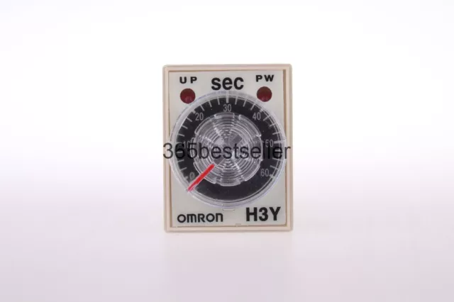 DC 24V H3Y-2 H3Y Delay Timer Time Relay 0-60 Second 60s 60sec 24VDC & Base