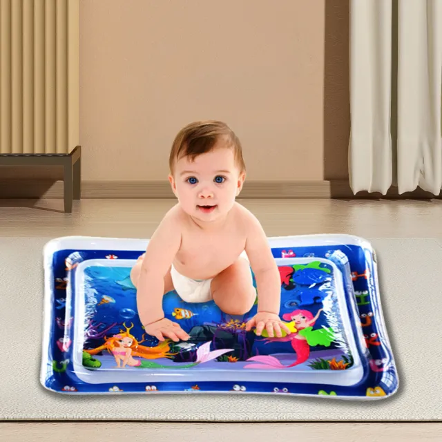 Animal Water Mat PVC Baby Water Play Mat Double Edge for Activity (Mermaid)
