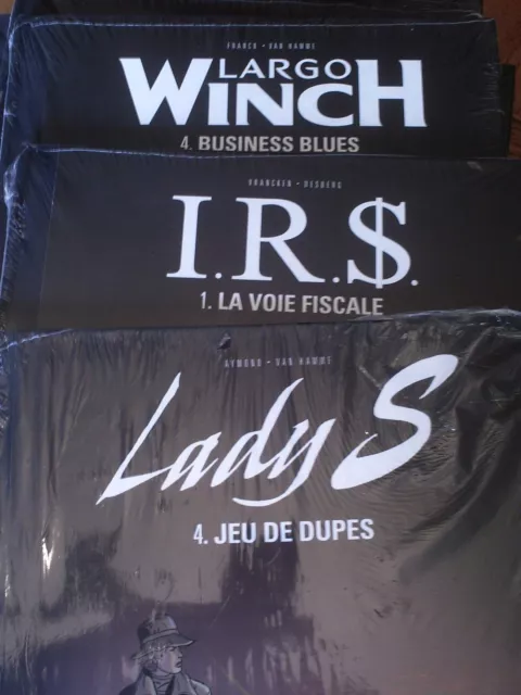 LOT 10 BD -LARGO WINCH-LADY S-I.R.S -dos toilés sous blister comme neuves