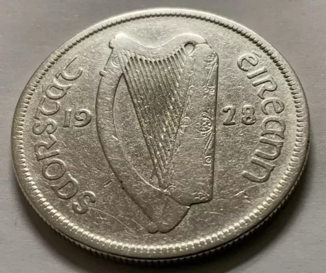 1928 Ireland Half Crown KM-8 Silver