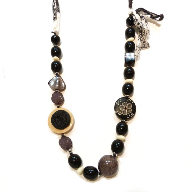 Collier Tulipe en Perles de Rocailles - Chemin des Marettes