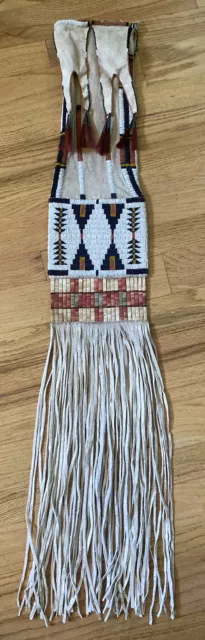 Antique NATIVE AMERICAN Indian Lakota Sioux beaded and quilled PIPE BAG