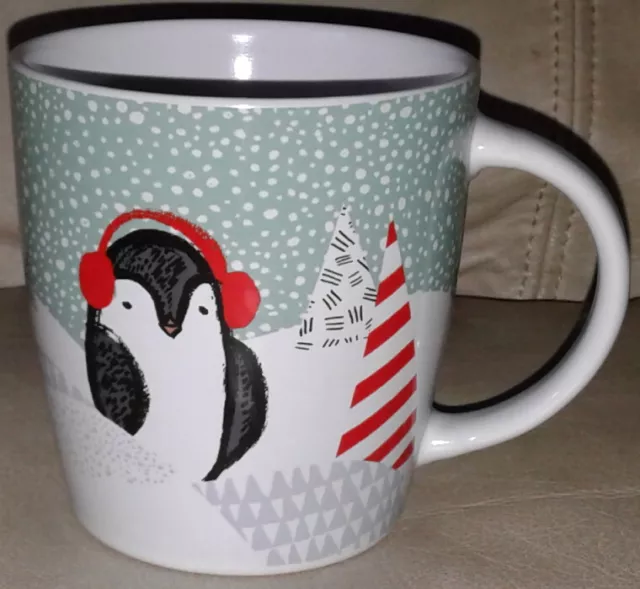 STARBUCKS 2016 Holiday Christmas Penguin Coffee Mug - Tea Hot Chocolate Cup 12oz