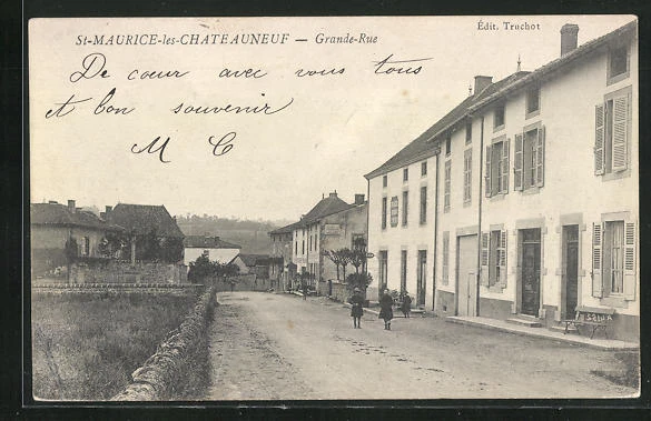 CPA St-Maurice-les-Chateauneuf, Grande-Rue, street view