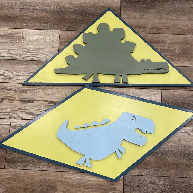Dinosaur Wall Art Pictures 3D Set of 3 NEW 8 X 8