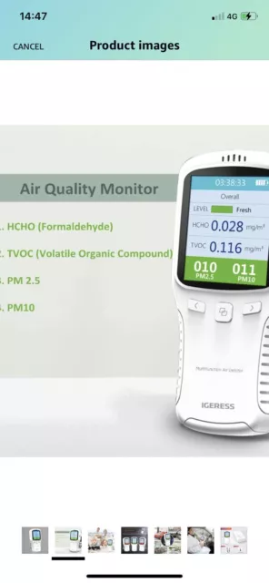 NEW Air Quality Detector / Monitor Multi-function Indoor 3