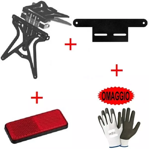 Per Per Keeway  Kit Portatarga Per Moto Universale+Catar.+Supporto Catarifr.