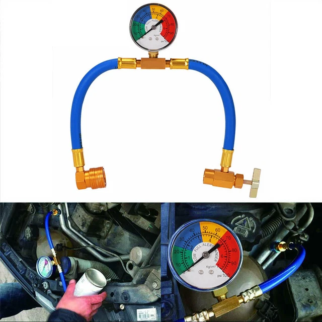 AC CAR AIR Conditioning Refrigerant Charging Filling Hose Pressure