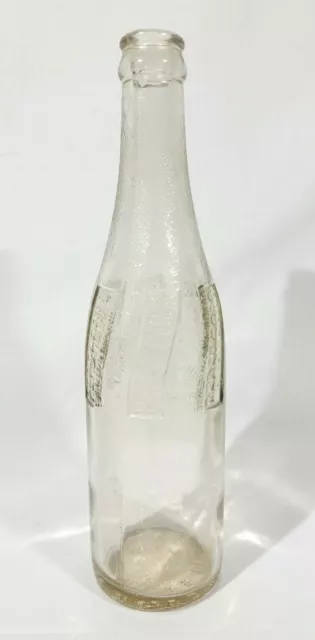 Vintage 1940s Pepsi Cola Soda Pop Beverage Embossed Glass Bottle