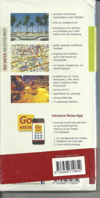 Rio de Janeiro Reiseführer m gr Faltplan + APP NEU LADENPR €7,95 Stadtplan 96 Se 2