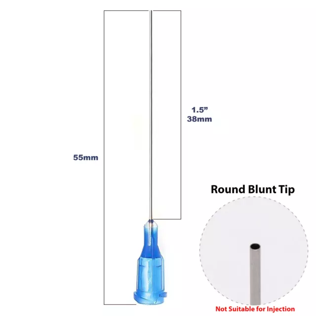 Syringes and Blunt Tip Needles for Glue Ink Crafts Dispensing - Fine Gauge 2