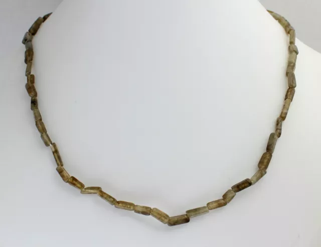 Labradorite Collana Pietre Dure 45 CM Lungo Blocco Gioielli Collier