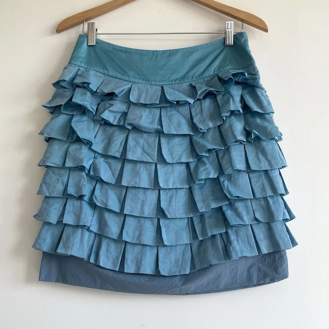 Mini-jupe à Volants Verte Morgan - Taille 2, Occasion En Très Bon état
