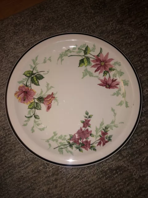 Vintage Syracuse Restaurant China Dinner Plate South Flora Hibiscus Poinsettia