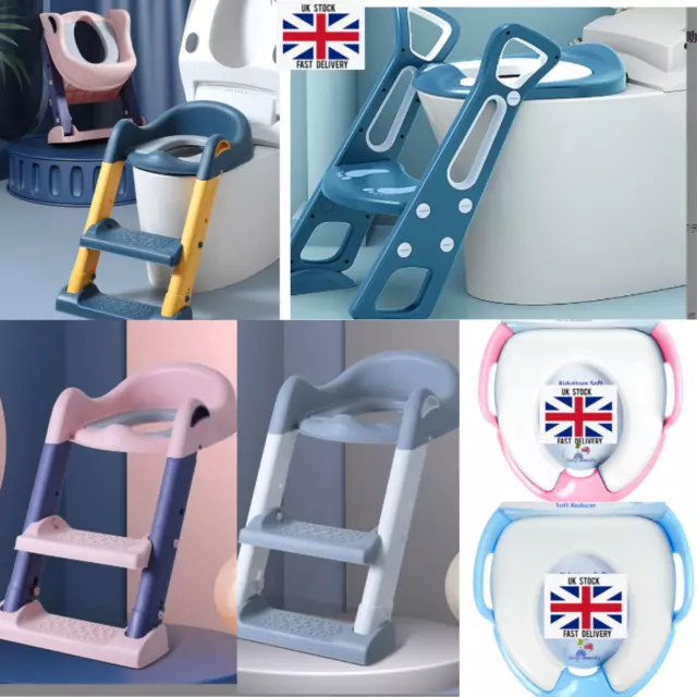 Children Baby Toddler Kid Potty Training Toilet Seat Trainer Urinal Chair Ladder