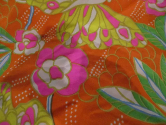 Shades of Summer Bright and Colorful Pink and Orange Lycra Fabric Brand New 2