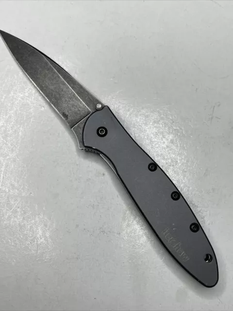 Kershaw USA 1660GRYBW Leek Assisted Opening Knife