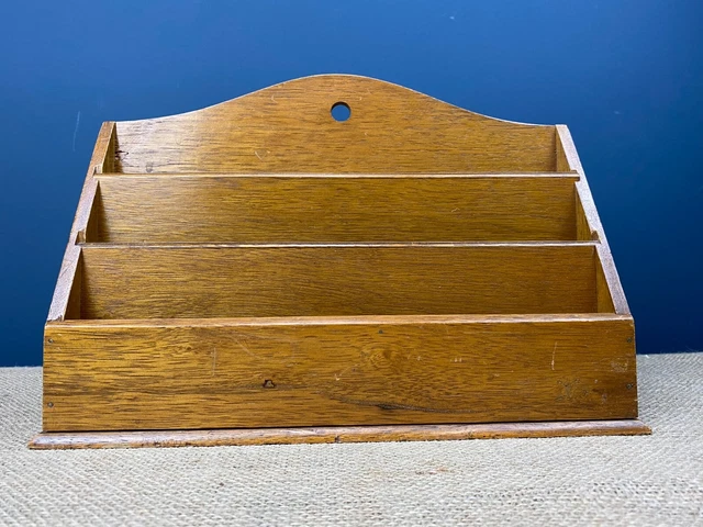 Estante De Cartas Superior De Escritorio De Madera De Colección