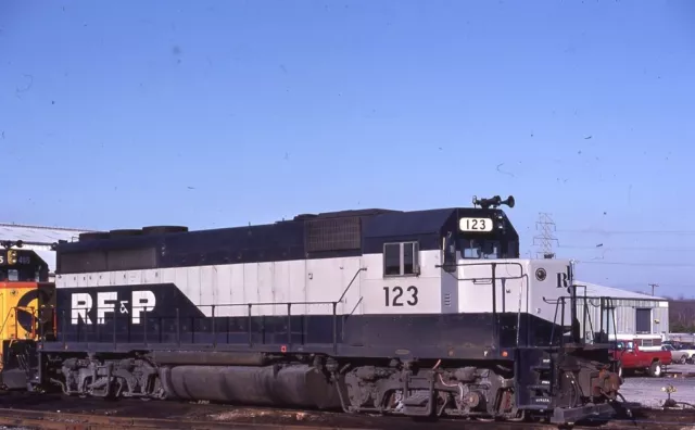 RF&P 123 Railroad Train Locomotive RICHMOND VA Original 1983 Photo Slide