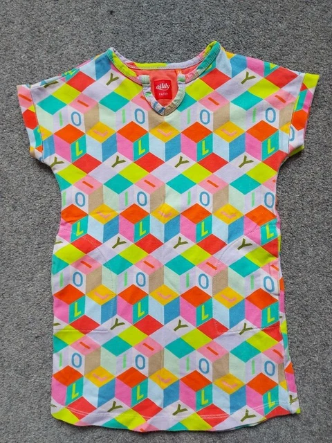 Oilily Girls, Multicoloured Short Sleeve Dress   2 Yrs  92Cm