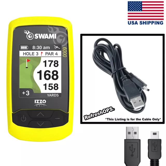 Izzo Swami 6000 Handheld Golf GPS USB Cable Transfer Cord Replacement