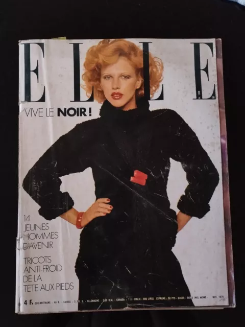 ELLE Magazine du 11/1974; Vive le noir/ Mireille d'arc/ Les jeunes hommes a suiv