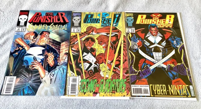 The Punisher Vol. 3, 6, & 7 Lot Of 3 Books Summer Special & 2099 Marvel Comics