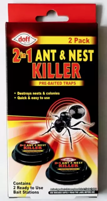 Doff 2 in 1 Ant and Nest Killer Bait Station Pre-Baited Traps Destroys Ants 4550 2