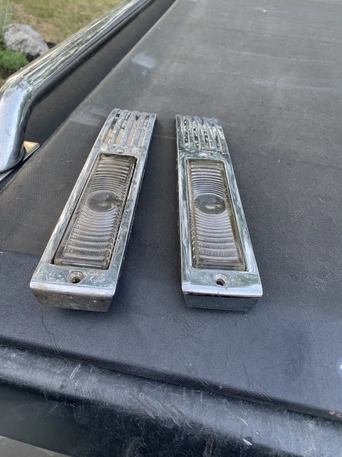 1947 48 Chevy Fleetline Parking Lights Original Guide Bezels And Lenses Aero