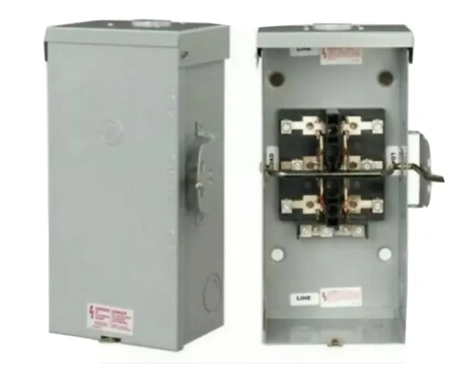 Emergency Power Transfer Switch Non Fused Generator Manual GE 100 Amp 240 Volt