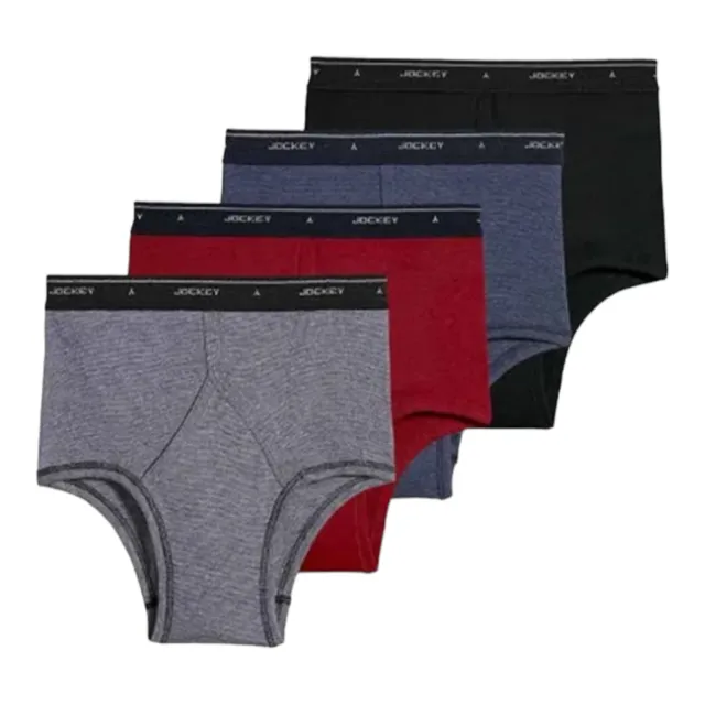 Jockey Men's 4-Pack Classic Full-Rise Briefs Underwear Staycool Technology Sz 38