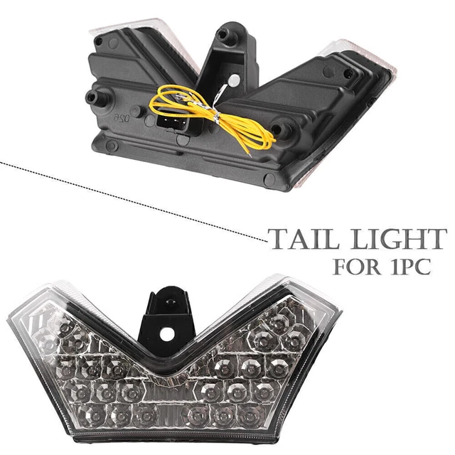 Luce Coda Freno LED Segnali di Gira Adatta Kawasaki Ninja ZX14R 2006 - 2013 Chiaro