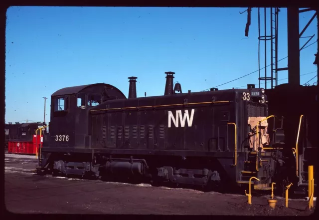 Original Rail Slide - NW Norfolk & Western 3376 Chicago IL 11-1975