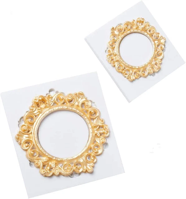 2 Pcs Small Frame Silicone Mold Sugarcraft Cake Decorating Tools Fondant Gompast