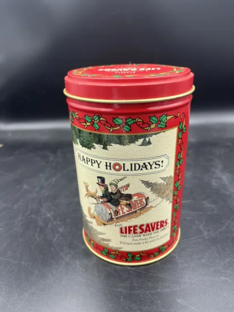 1989 Limited Edition Life Savers Holiday Keepsake Tin Red Vintage Metal