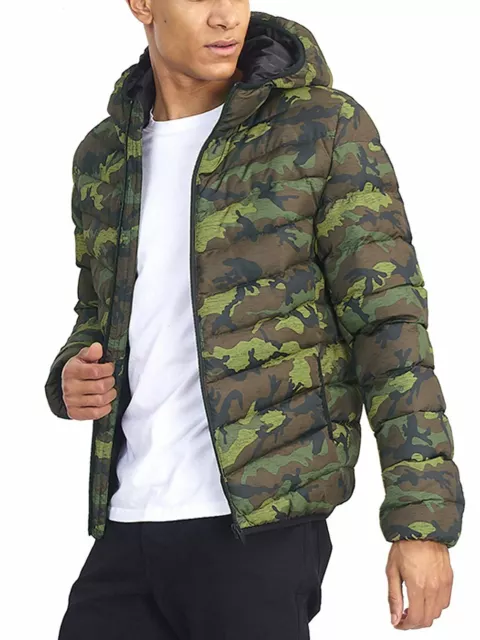 Boys Bubble Puffer Coat Ages 10 11 12 13 7 8 9 Years Jacket Camo Khaki